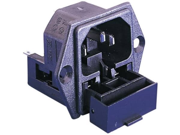 Bulgin Pf0030/63 Device Plug Cold Pf Plug, Vertical Installation Total Number Of Pins: 2 + Pe 10 A Black 1 Pcs
