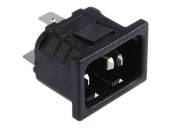 Bulgin PX0575/15/63 IEC-kontakt PX-kontakt, infälld vertikal Antal poler: 2 + PE 10 A Svart 1 st