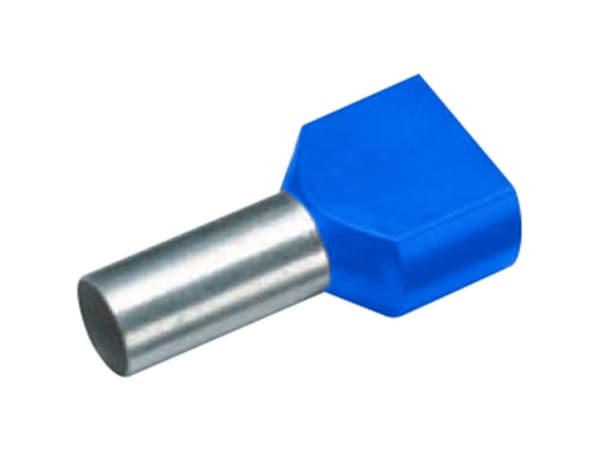 Cimco 182402, Kabeländhylsa, Plåtburk, Rak, Blå, Metallisk, Koppar, 0,75 mm ²