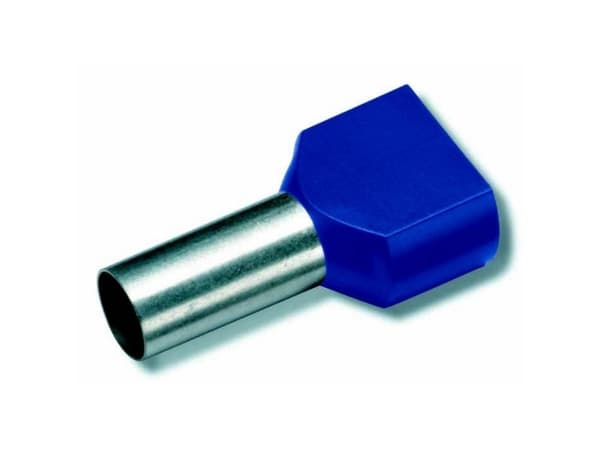 Cimco 182402, Kabeländhylsa, Plåtburk, Rak, Blå, Metallisk, Koppar, 0,75 mm ²