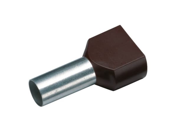 Cimco 18 2412 Dubbla kabelskor 1,50 mm² Delvis isolerade Svart 100 st