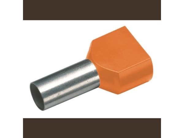 Cimco 182430, Päätyholkki, Peltipurkki, Suora, Metallinen, Oranssi, Kupari, 0,5 mm²