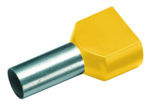 Cimco 182436, Kabeländhylsa, Plåtburk, Rak, Metallisk, Gul, Koppar, 1 mm ²