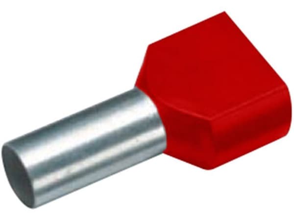 Cimco 18 2440 Tvillingekabelsko 1.5 mm² Delvist isoleret Rød 100 stk