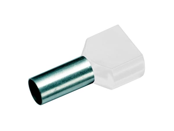 Cimco 18 2460 Kaksoiskaapelikengät 0,50 mm² Osittain eristetty Valkoinen 100 kpl