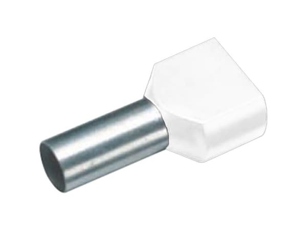 Cimco 18 2460 Kaksoiskaapelikengät 0,50 mm² Osittain eristetty Valkoinen 100 kpl