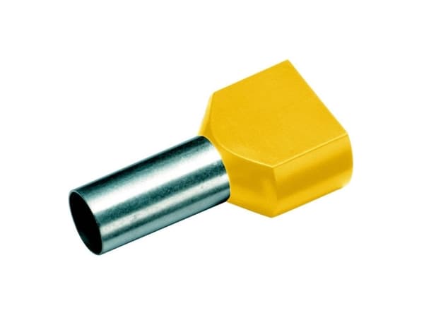 Cimco 18 2480 Kaksoiskaapelikengät 6 mm² Osittain eristetty keltainen 100 kpl
