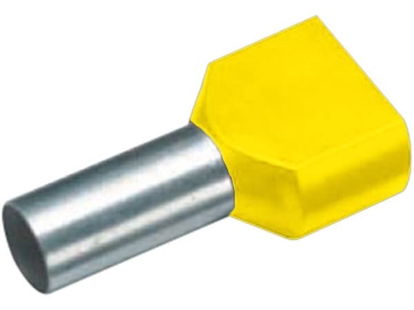 Cimco 18 2480 Kaksoiskaapelikengät 6 mm² Osittain eristetty keltainen 100 kpl