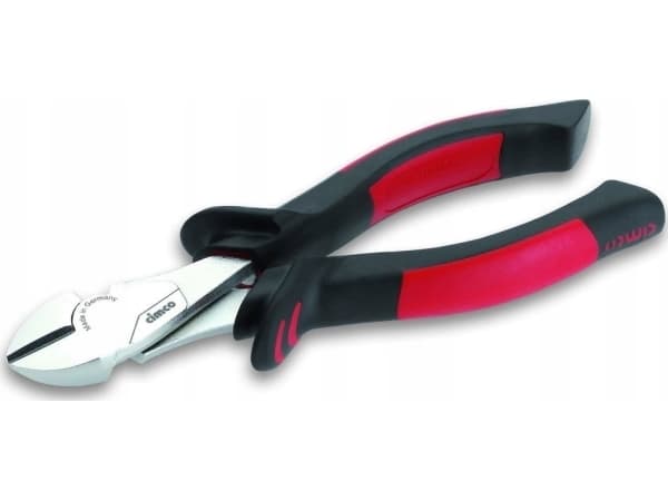 Cimco 10 0526, Diagonal tang, Sjokkresistent, PU plastikk, Stål, Plast, Sort, Rød, 160 mm
