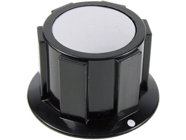 Cliff Fc1622 Knob Black, Silver Ø Xh 25.4mm X 15.1mm 1 Pc