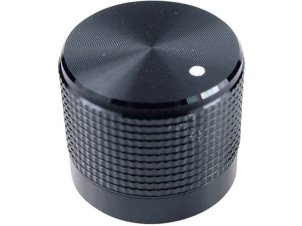 Cliff FC7225 FC7225 Drejeknap med punkt Sort (Ø x H) 20 mm x 17 mm 1 stk