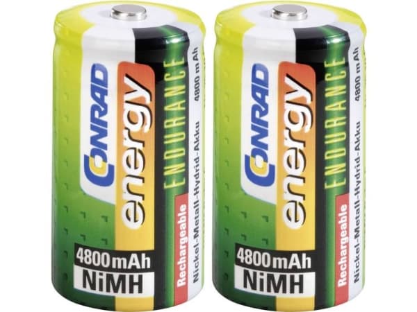Conrad energy Endurance HR14 C-batteri R14 NiMH 4800 mAh 1.2 V 2 stk