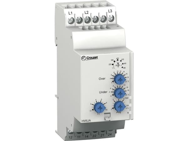 Valvontareleet 208 - 480 V/AC 2 x vaihtokytkin Crouzet HWUA 1 kpl