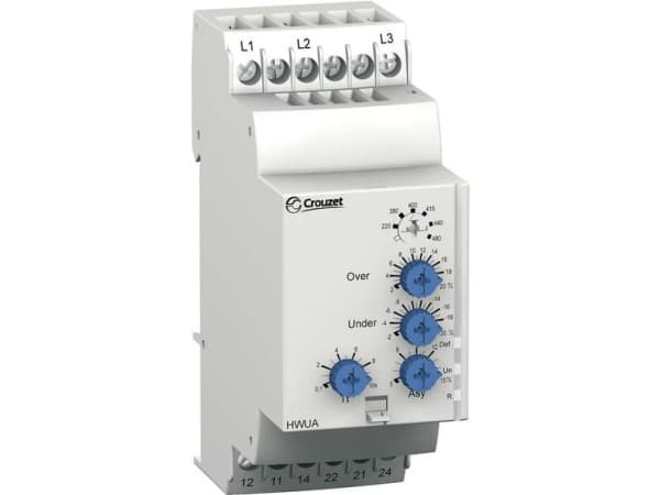 Valvontareleet 208 - 480 V/AC 2 x vaihtokytkin Crouzet HWUA 1 kpl