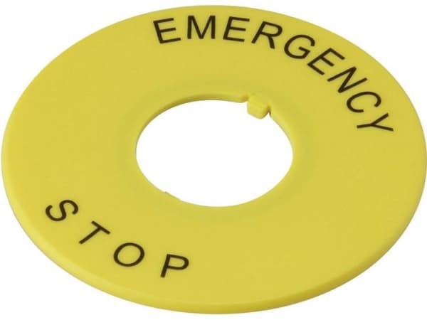 Opaste Tulosta motiivi EMERGENCY STOP Keltainen DECA A2AV-27 1 kpl