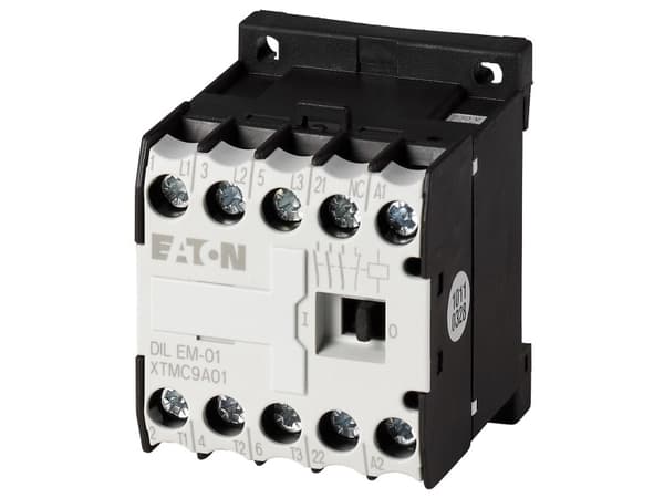 Eaton DILEM-01(230V50HZ,240V60HZ), Kontaktori, Musta, Valkoinen, IP20, 45 mm, 52 mm, 58 mm