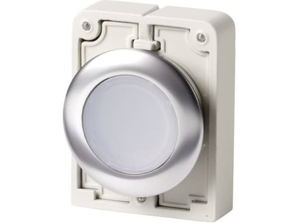 Eaton M30C-FDL-W Tryckknapp platt, rund, förkromad vit 1 st