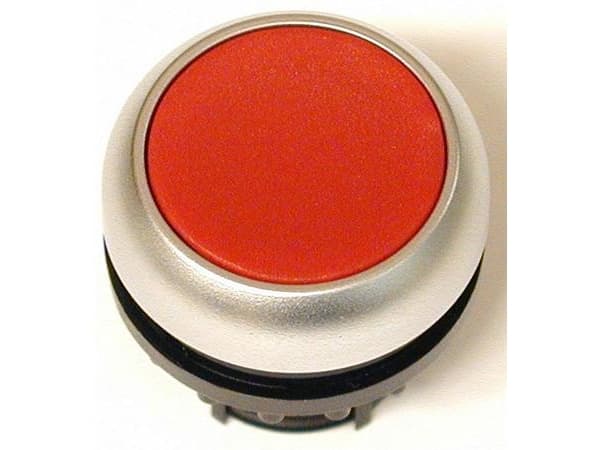 Eaton M22-D-R, Nappi, Kromi, Punainen, Muovi, IP66, IP67, IP69, 29,7 mm, 29 mm