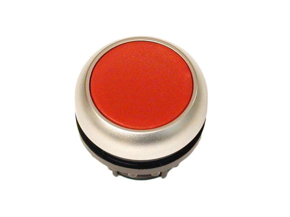 Eaton M22-D-R, Nappi, Kromi, Punainen, Muovi, IP66, IP67, IP69, 29,7 mm, 29 mm