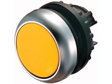 Eaton M22-D-Y, Knap, Krom, Gul, Plast, IP66, IP67, IP69, 29.7 mm, 29 mm