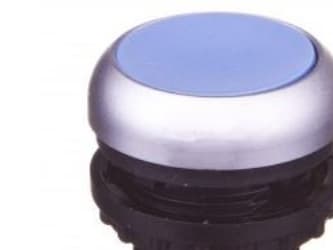 Eaton M22-DR-B, Knap, Blå, Krom, Plast, IP66, IP67, IP69, 29,7 mm, 29 mm, 29 mm