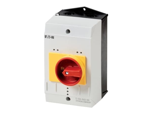 Eaton CI-K2-PKZ0-NA-GR Tomt hus Med nødstopknap (L x B x H) 130 x 100 x 160 mm Rød, Gul, Grå, Sort 1 stk