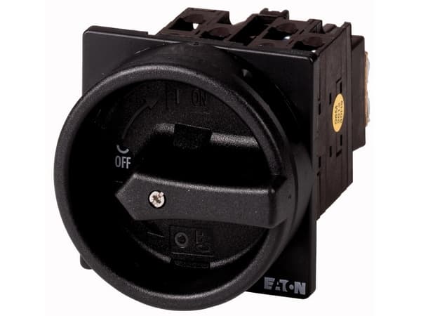 Eaton T0-2-1/EA/SVB-SW, Kiertokytkin, 3P, Musta, IP65, 20 A, -25 - 50 °C