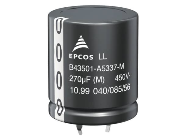 TDK B43501-A5476-M Elektrolytisk kondensator SnapIn 10 mm 47 µF 450 V/DC 20 % (Ø x H) 22 mm x 25 mm 1 stk.