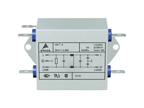 TDK B84111AB120 Melusuodatin liekinkestävä 250 V/AC 20 A 0,47 mH (L x S x K) 63,5 x 77 x 38,1 mm 1 kpl 1 kpl