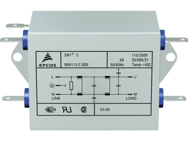 TDK B84113CB110 Melusuodatin liekinkestävä 250 V/AC 10 A 3,6 mH (L x S x K) 159 x 50,8 x 44,5 mm 1 kpl 1 kpl