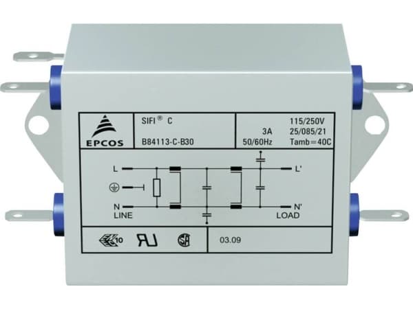 TDK B84113CB30 Melusuodatin liekinkestävä 250 V/AC 3 A 4,7 mH (L x S x K) 89,5 x 50,8 x 38,1 mm 1 kpl 1 kpl