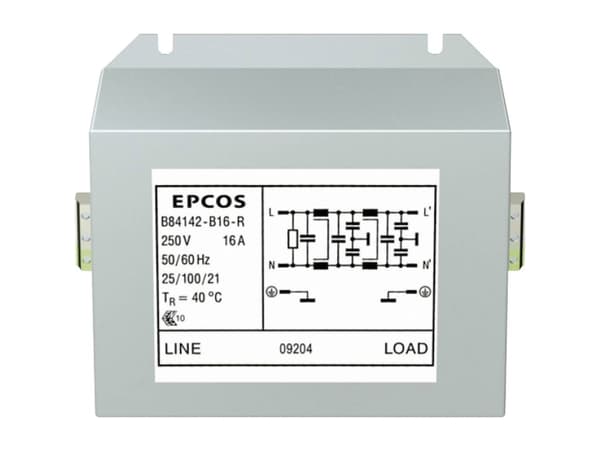 TDK B84142B16R Melusuodatin 250 V/AC 16 A (L x S x K) 121 x 86 x 61 mm 1 kpl 1 kpl