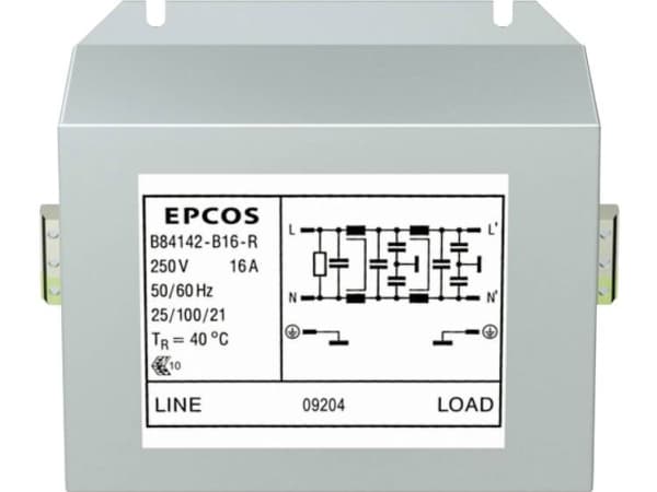 TDK B84142B16R Melusuodatin 250 V/AC 16 A (L x S x K) 121 x 86 x 61 mm 1 kpl 1 kpl
