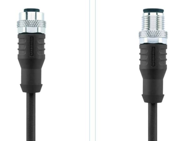Escha 8046282 Anturi, toimilaitteen liitin, M12 Liitin, suora, Liitäntä, suora 2,00 m Napaluku (RJ): 4 1 kpl 1 kpl