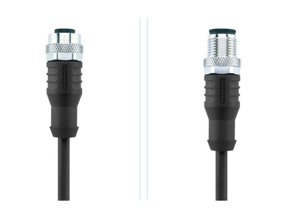 Escha 8046932 Givare, ställdonskontakt, M12 Kontakt, rak, Anslutning, rak 2,00 m Polantal (RJ): 8 1 st