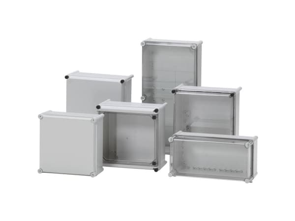 Fibox PC 2828 13 T Asennuskaappi 278 x 278 x 130 Polykarbonaatti , Polyamidi Gråhvid (RAL 7035) 1 stk