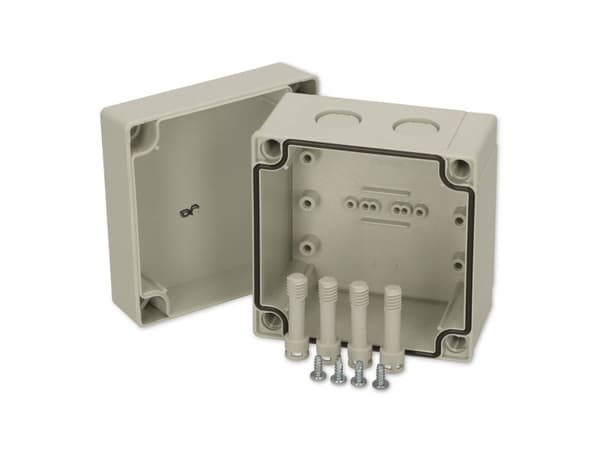 Fibox PCM 95/75 G Universalkabinet 100 x 100 x 75 Polykarbonaatti Gråhvid (RAL 7035) 1 stk