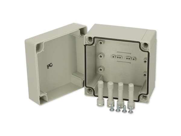 Fibox ABS 95/75 HG Asennuskaappi 100 x 100 x 75 ABS, Polyamidi Gråhvid (RAL 7035) 1 stk