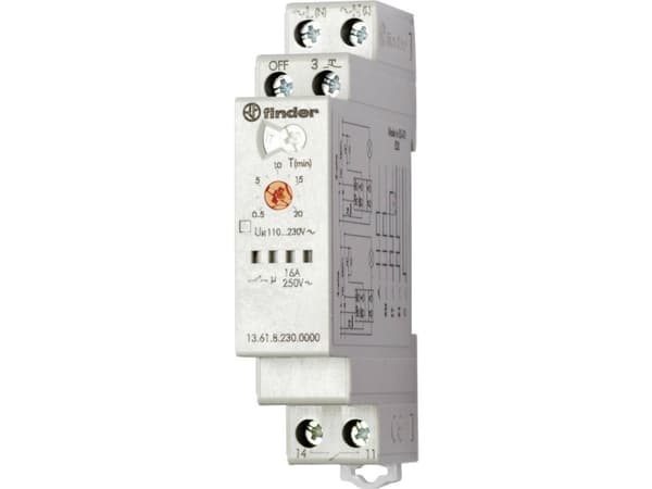 Finder 13.61.8.230.0000, Grå, 16 A, CE, 110 - 230 V, -10 - 60 ° C