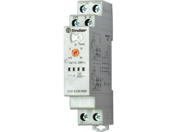 Finder 13.61.8.230.0000, Grå, 16 A, CE, 110 - 230 V, -10 - 60 ° C