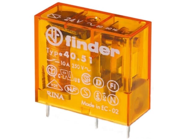 Finder 40.51.8.230.0000 PCB-relä 230 V/AC 12 A 1 x växelkontakt 1 st