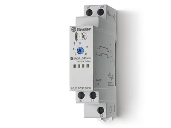 Finder 80.11.0.240.0000, Grå, 16 A, CE, 24 - 240 V, 50 - 60 hz, -10 - 50 ° C