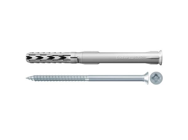 Fischer 46264, Kit med skruv och väggplugg, Tegel, Betong, Torx, TX40, ETA-07/0121, 100 mm