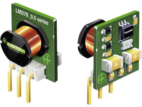 Gaptec LMO78_12-0.5 DC/DC-omvandlare, PCB 24 V/DC 12 V/DC 500 mA 6 W Antal utgångar: 1 x