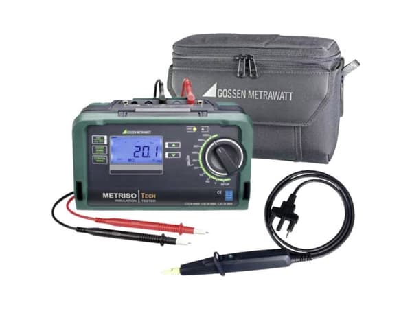 Gossen Metrawatt METRISO TECH - Set Isolationsmåler Kalibreret (DAkkS) 50 V, 100 V, 250 V, 500 V, 1000 V 200 GΩ