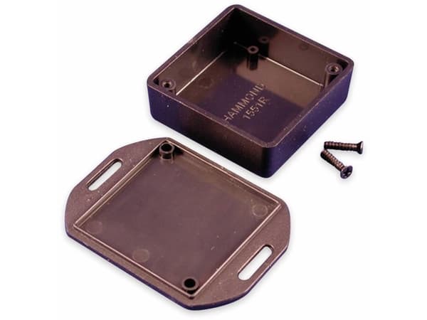 Hammond Electronics 1551RFLBK Euro-kabinet 50 x 50 x 20 ABS Sort 1 stk