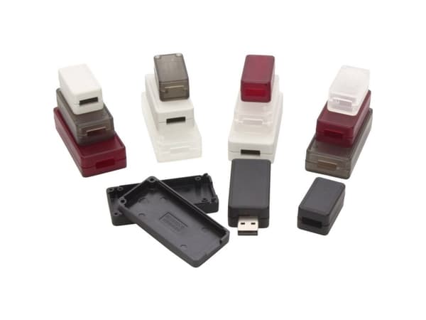 Hammond Electronics 1551USB2BK USB-kabinet 50 x 25 x 15.5 ABS Sort (RAL 9005) 1 stk
