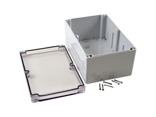 Hammond Electronics 1554VB2GYCL Universalkabinet 240 x 160 x 120 Polykarbonat Grå, Klar 1 stk