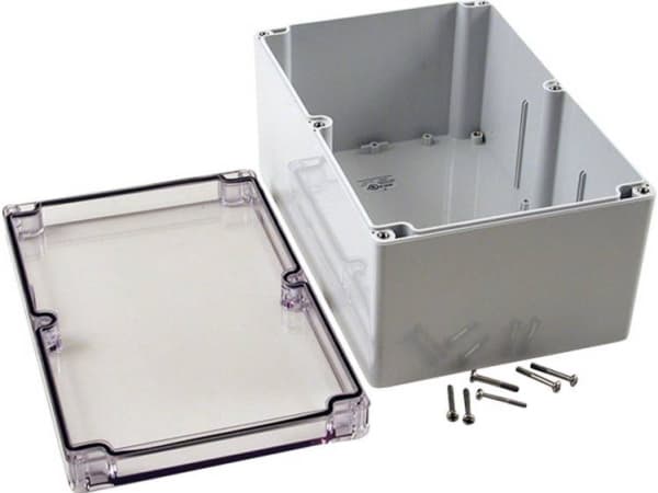 Hammond Electronics 1554VB2GYCL Universalkabinet 240 x 160 x 120 Polykarbonat Grå, Klar 1 stk