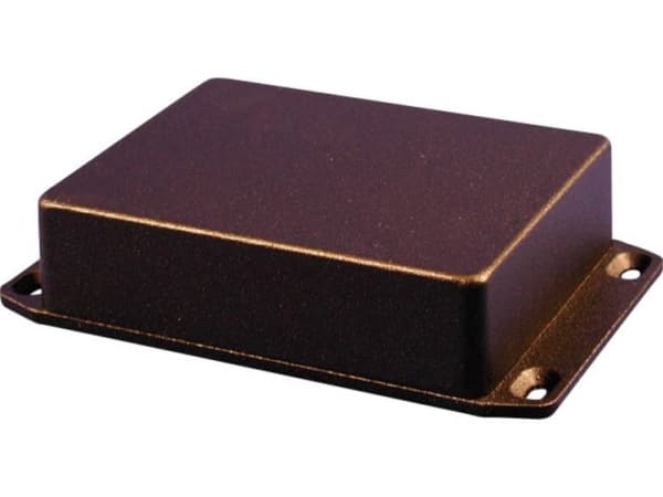 Hammond 1590bx2flbk Diecast Enclosure Flanged Lid 254 X 70 X 34.5 Black